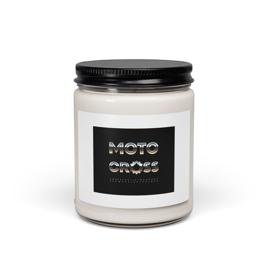 MotoCross Scented Soy Candle — 9oz Jar (Motorcycle Racing Vibe)