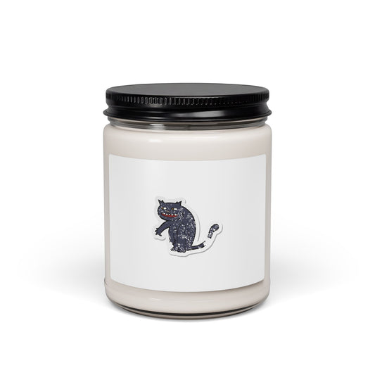Black Cat Soy Candle — 9oz Scented Jar Candle (Whimsical Nighttime Vibe)