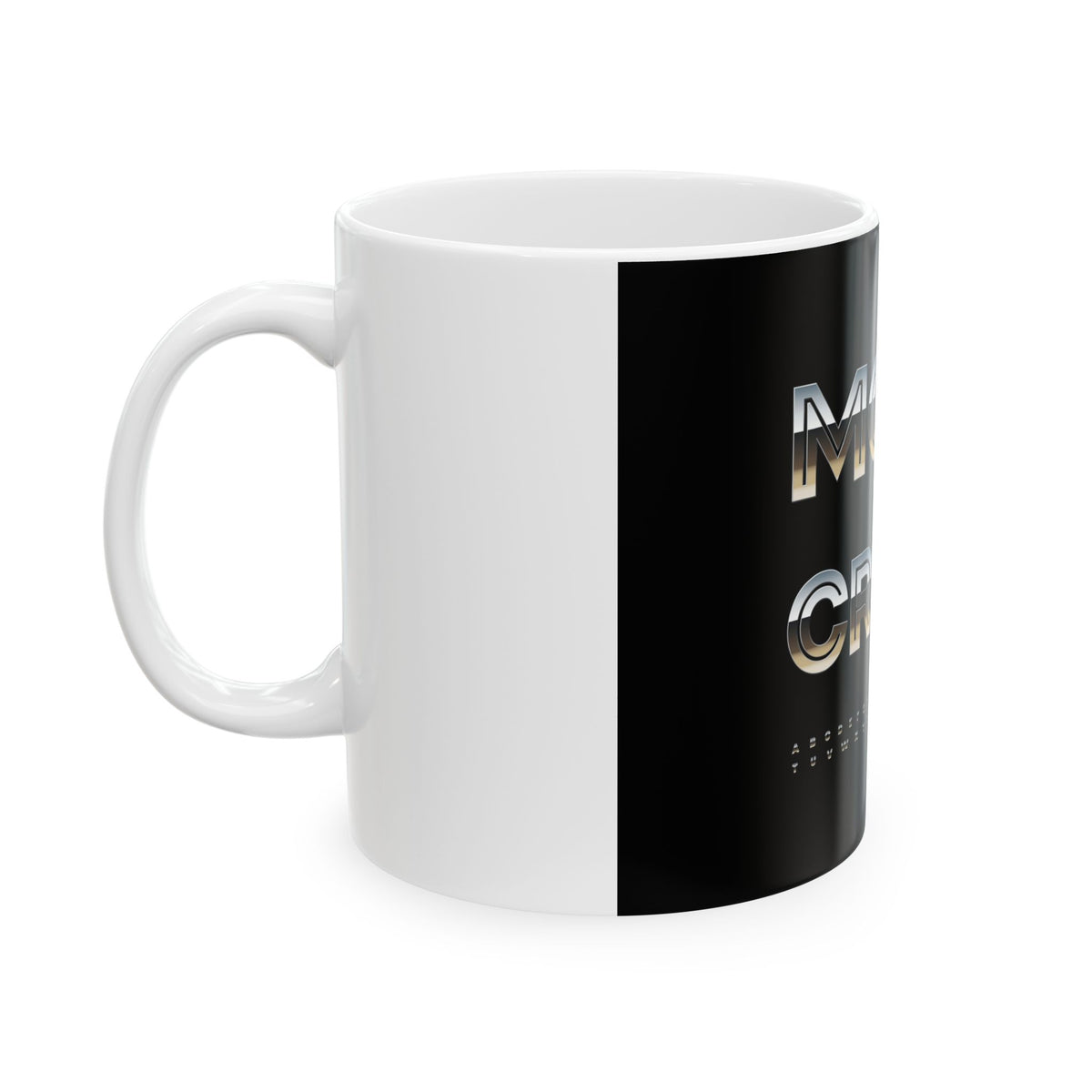Motocross Gear Ceramic Mug – Retro Metallic 'MOTO CROSS' Coffee Cup (11oz, 15oz)