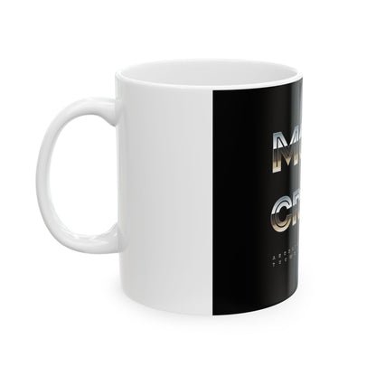 Motocross Gear Ceramic Mug – Retro Metallic 'MOTO CROSS' Coffee Cup (11oz, 15oz)
