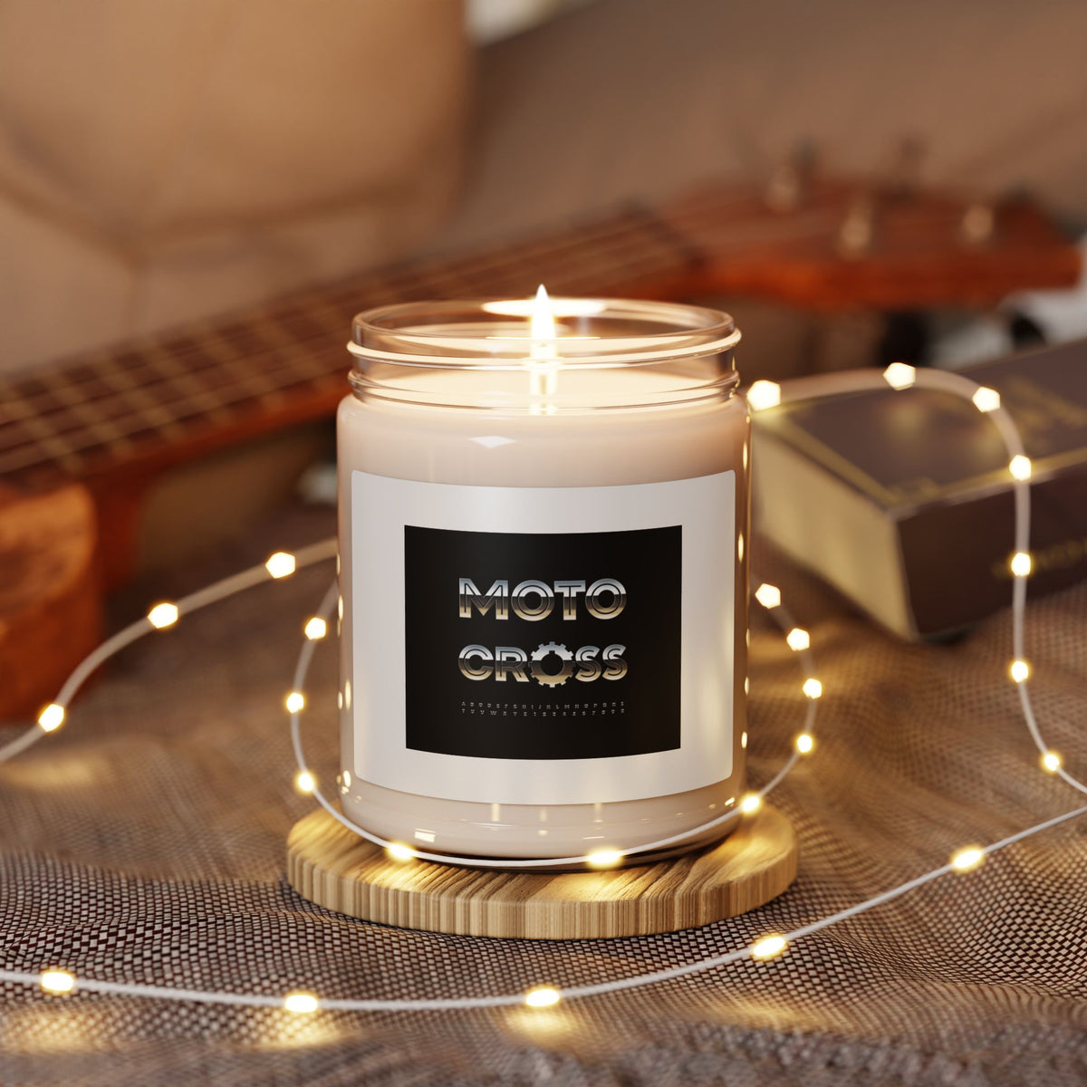 MotoCross Scented Soy Candle — 9oz Jar (Motorcycle Racing Vibe)