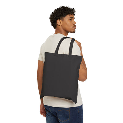 Cat Silhouette Canvas Tote Bag — Small Black Cat Embroidery