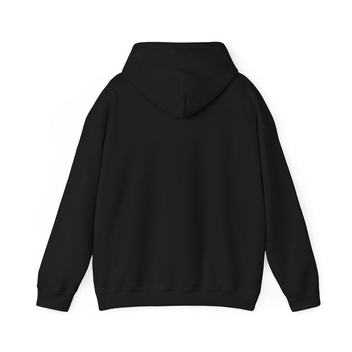 Black Cat Minimalist Hoodie — Small Embroidered Cat Design