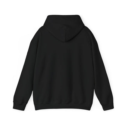 Black Cat Minimalist Hoodie — Small Embroidered Cat Design