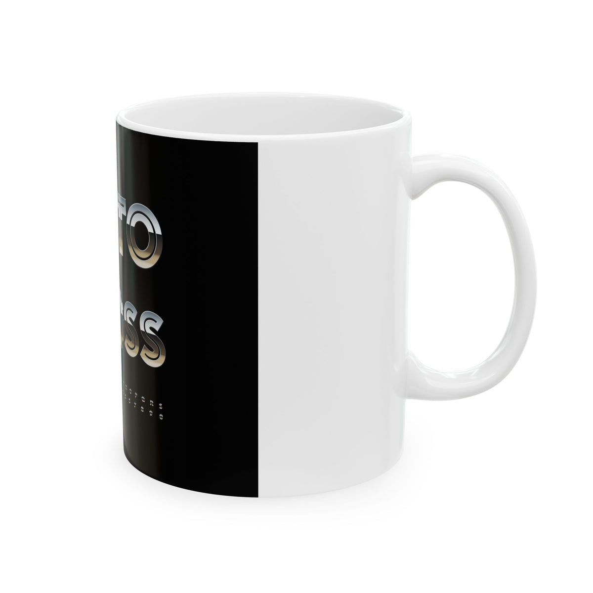Motocross Gear Ceramic Mug – Retro Metallic 'MOTO CROSS' Coffee Cup (11oz, 15oz)