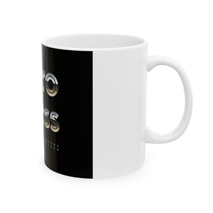 Motocross Gear Ceramic Mug – Retro Metallic 'MOTO CROSS' Coffee Cup (11oz, 15oz)
