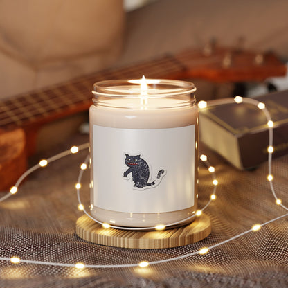 Black Cat Soy Candle — 9oz Scented Jar Candle (Whimsical Nighttime Vibe)