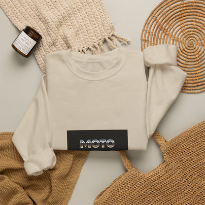 Moto Coffee Crewneck Sweatshirt — Retro Moto Coffee Logo Pullover