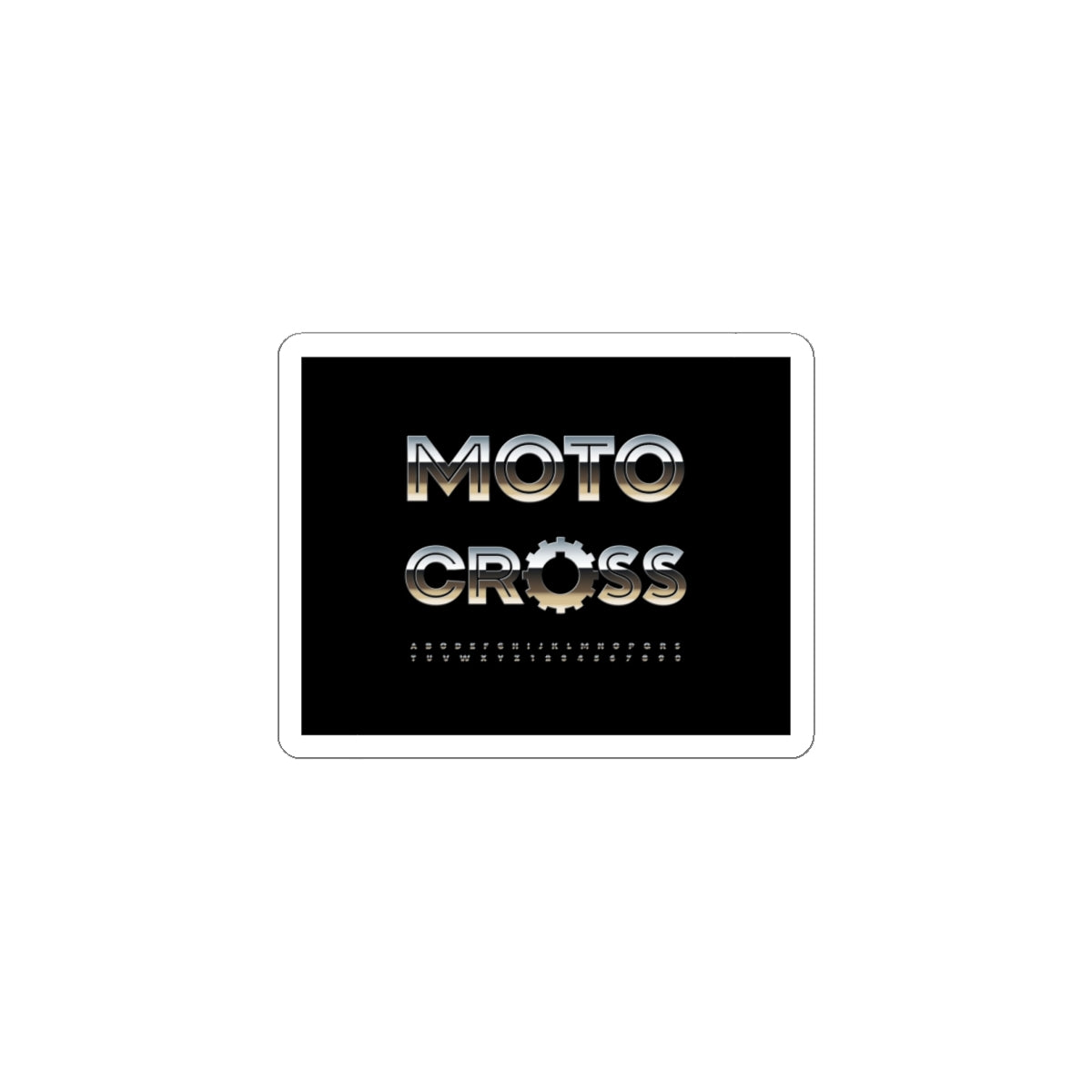 Motocross Metal Logo Kiss-Cut Sticker — Racing Helmet & Gear Decal